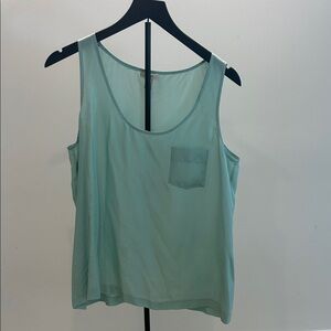 J. Crew  💯 Silk tank in mint green- size 10.  EUC